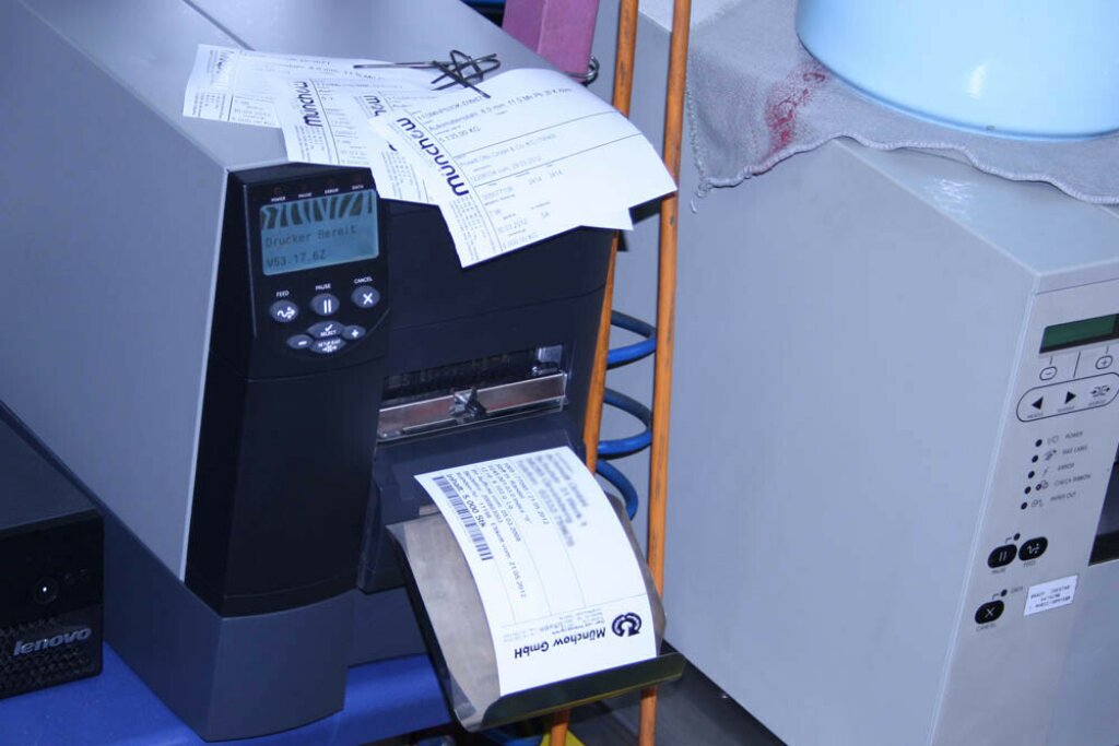 Thermoetiketten Drucker.